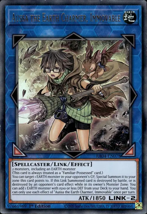 Aussa the Earth Charmer, Immovable Card Front