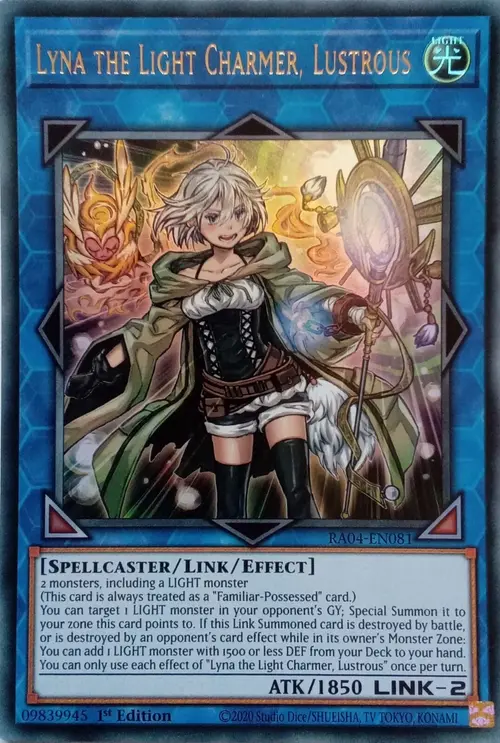 Lyna the Light Charmer, Lustrous Card Front
