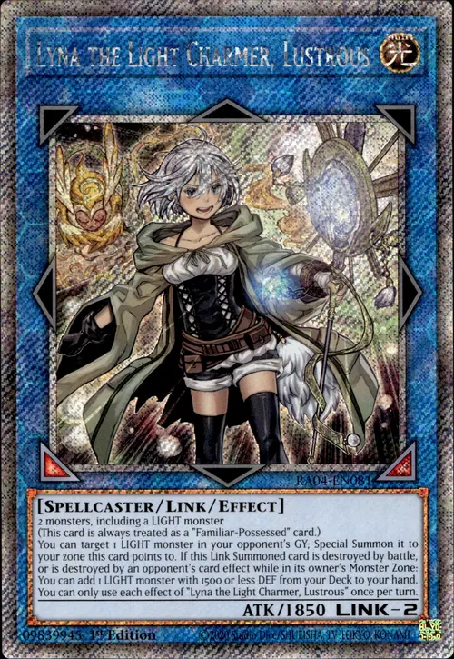 Lyna the Light Charmer, Lustrous Card Front