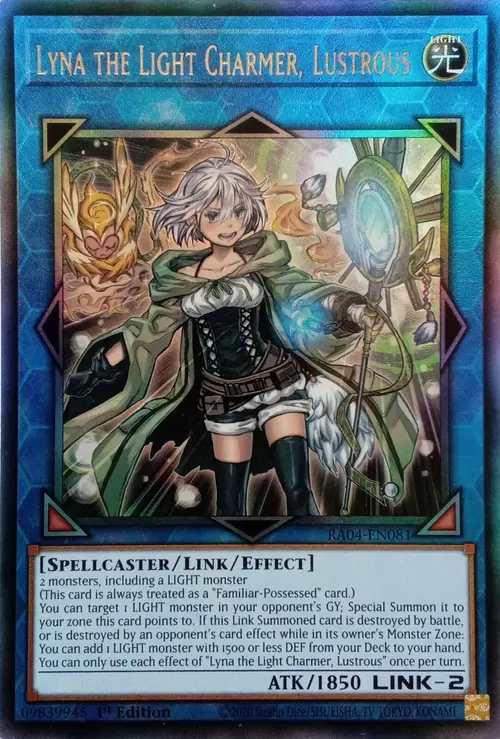 Lyna the Light Charmer, Lustrous Card Front