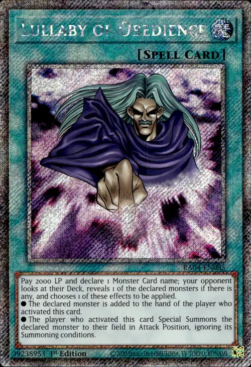 Lullaby of Obedience Card Front