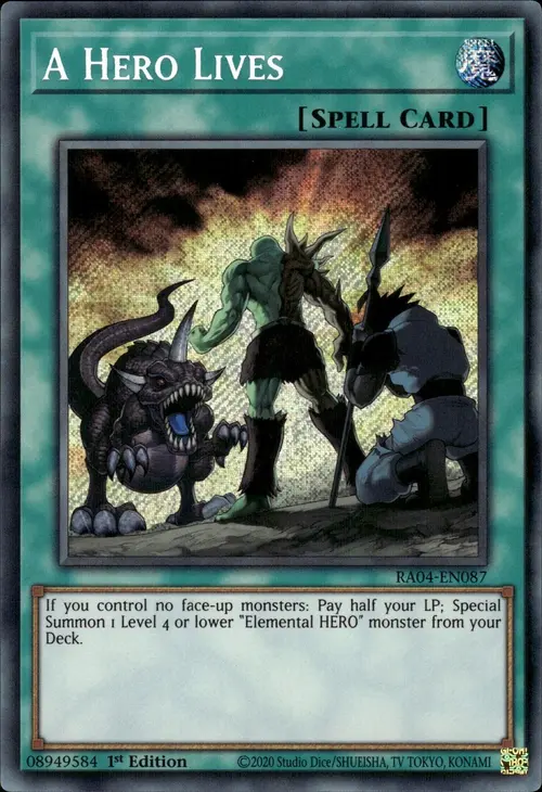 A Hero Lives Card Front