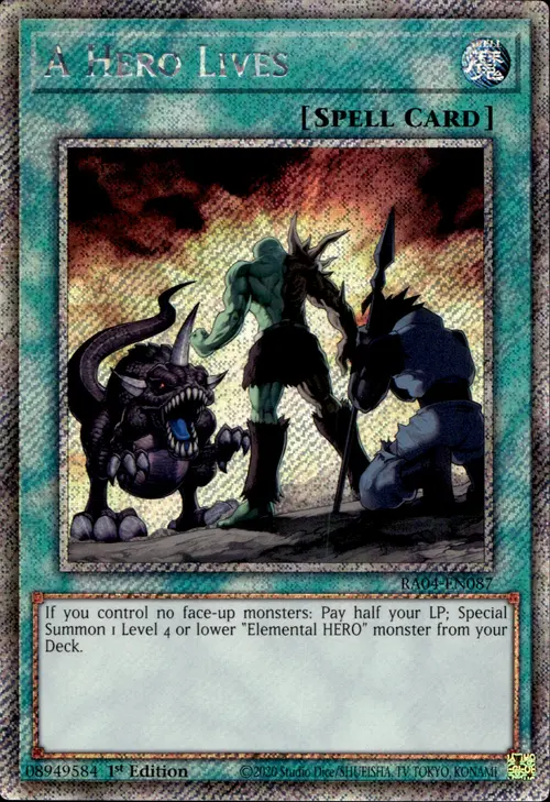 A Hero Lives Card Front