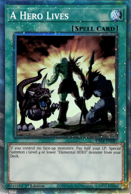 A Hero Lives Card Front