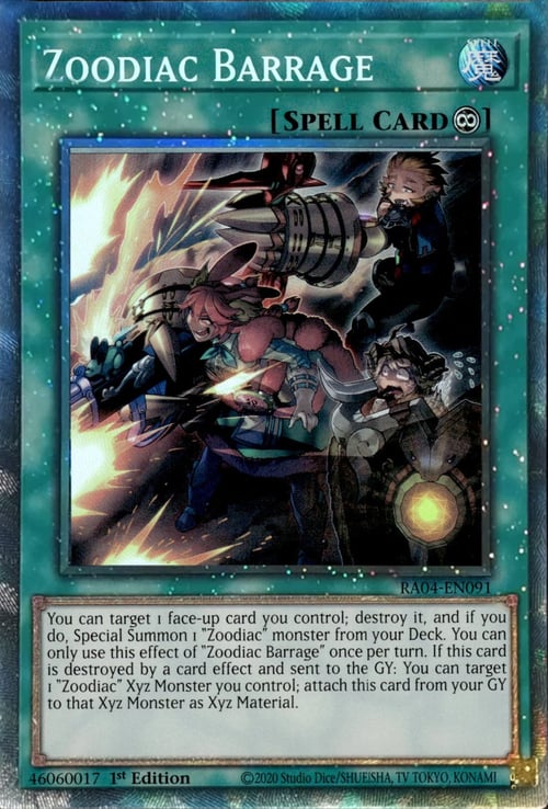 Zoodiac Barrage Card Front