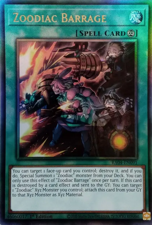 Zoodiac Barrage Card Front