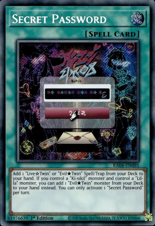 Secret Password Card Front