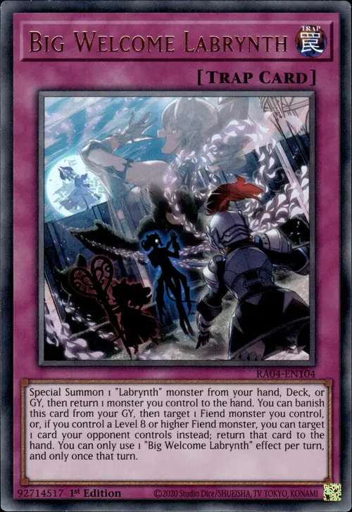 Big Welcome Labrynth Card Front