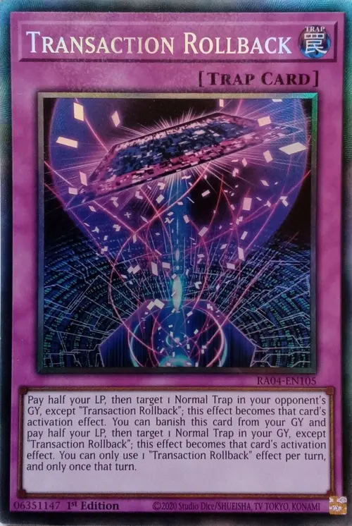 Transaction Rollback Card Front