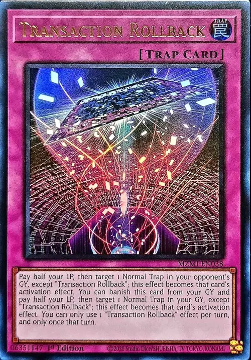 Transaction Rollback Card Front