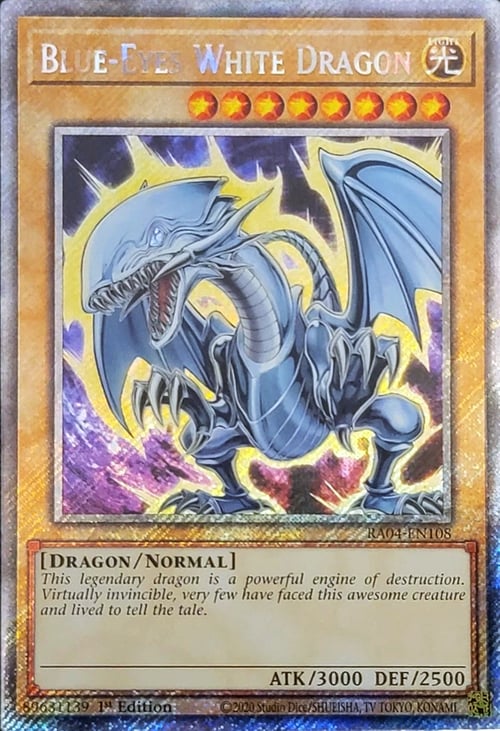 Blue-Eyes White Dragon Card Front