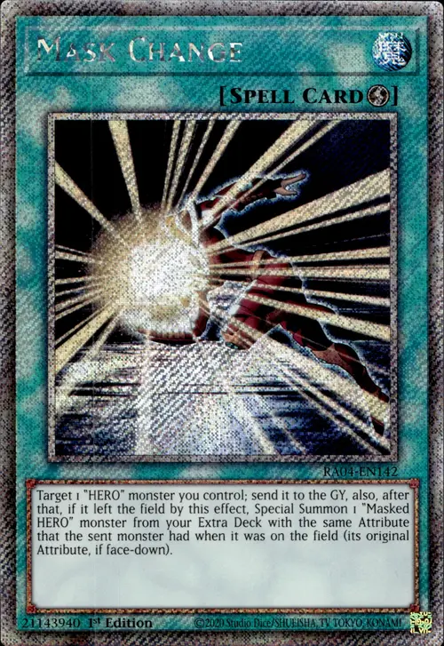 Mask Change Card Front