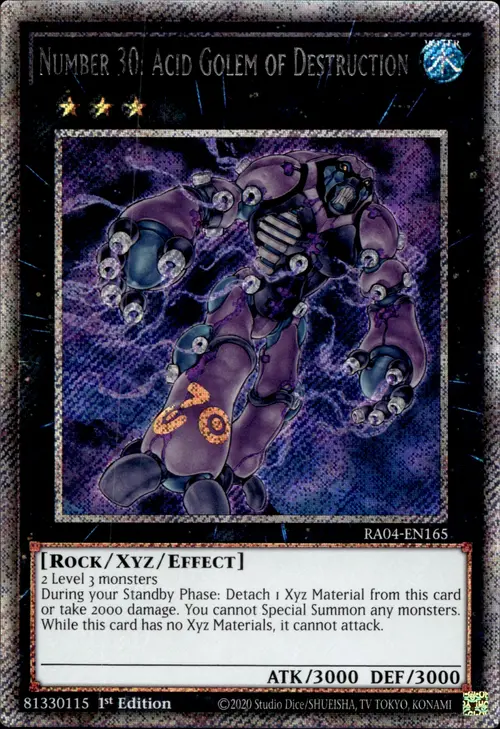 Number 30: Acid Golem of Destruction Card Front