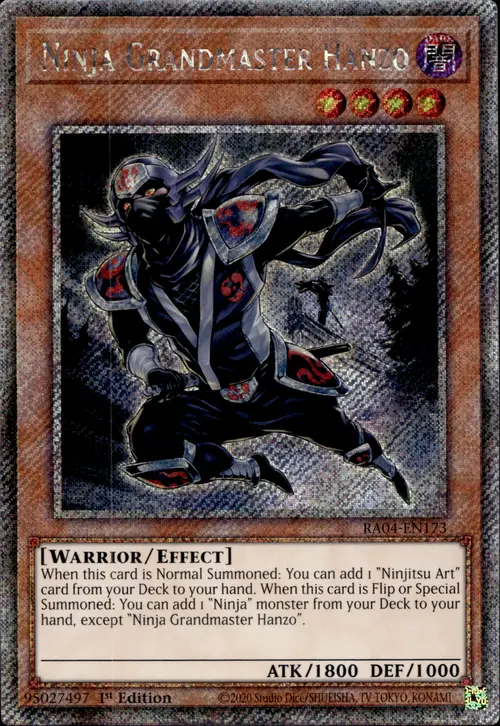 Ninja Grandmaster Hanzo Card Front
