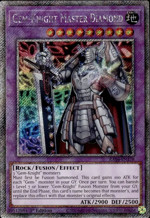Gem-Knight Master Diamond Card Front