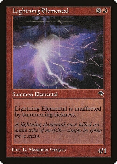 Lightning Elemental Card Front