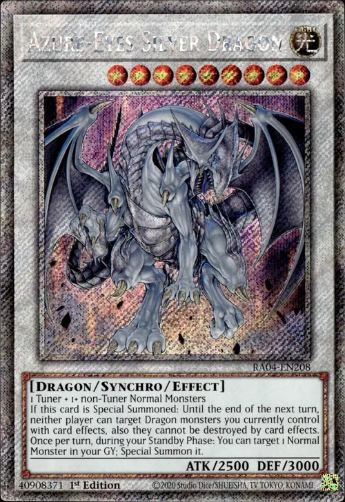 Azure-Eyes Silver Dragon Card Front