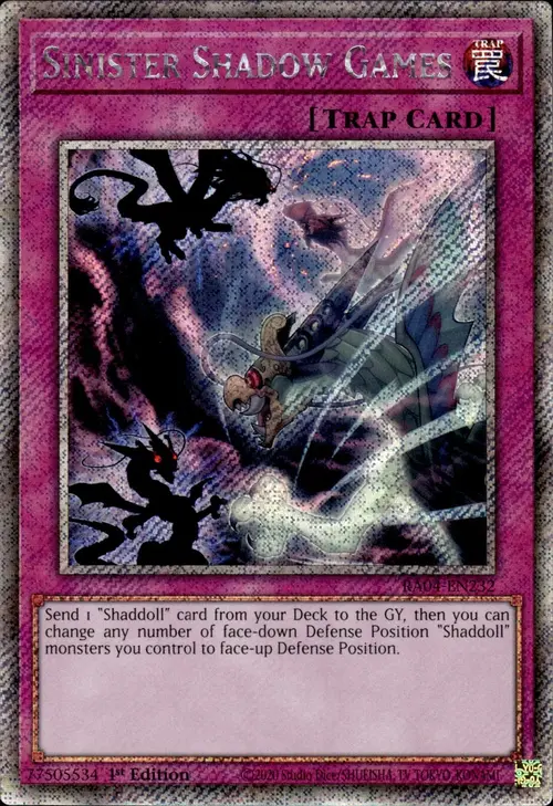 Sinister Shadow Games Card Front