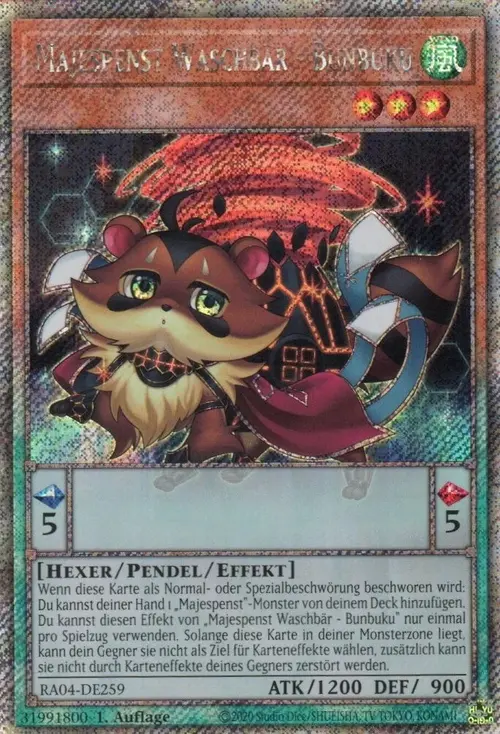 Majespecter Raccoon - Bunbuku Card Front