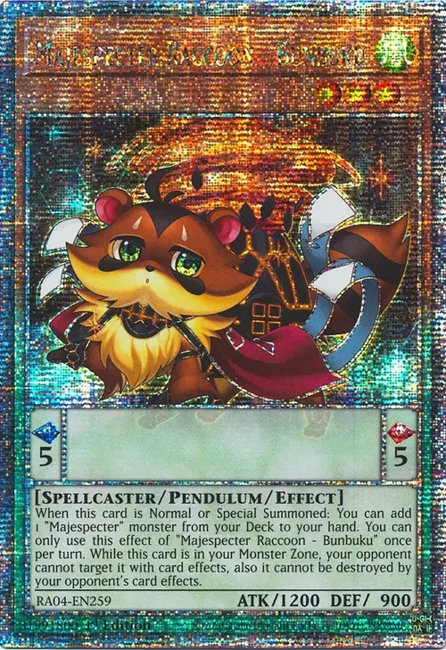 Majespecter Raccoon - Bunbuku Card Front