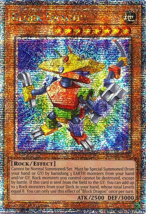 Block Dragon Card Front
