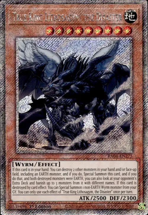 True King Lithosagym, the Disaster Card Front