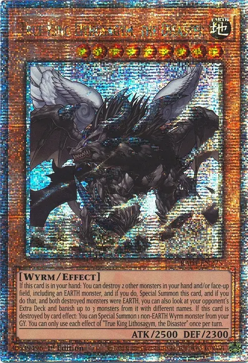 True King Lithosagym, the Disaster Card Front