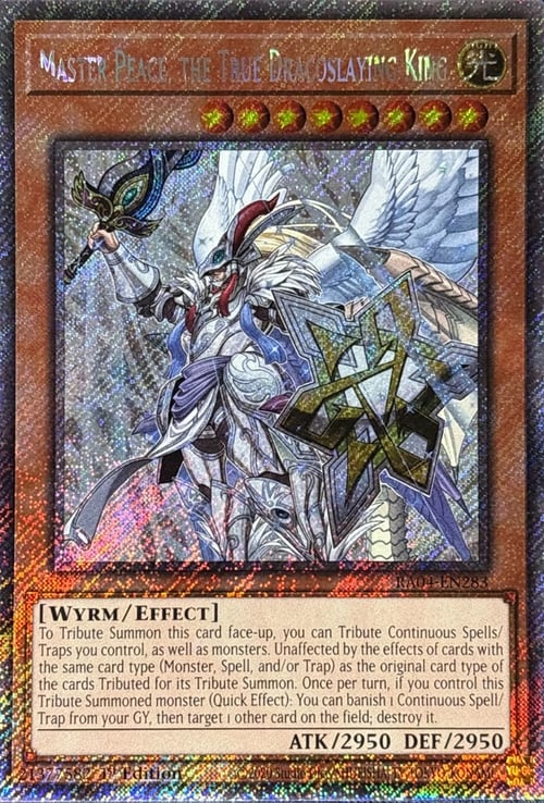 Master Peace, the True Dracoslaying King Card Front