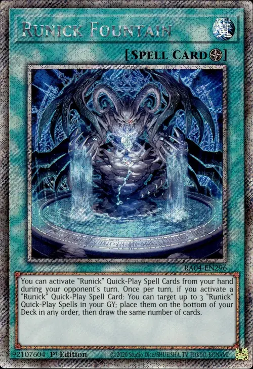 Runick Fountain Card Front