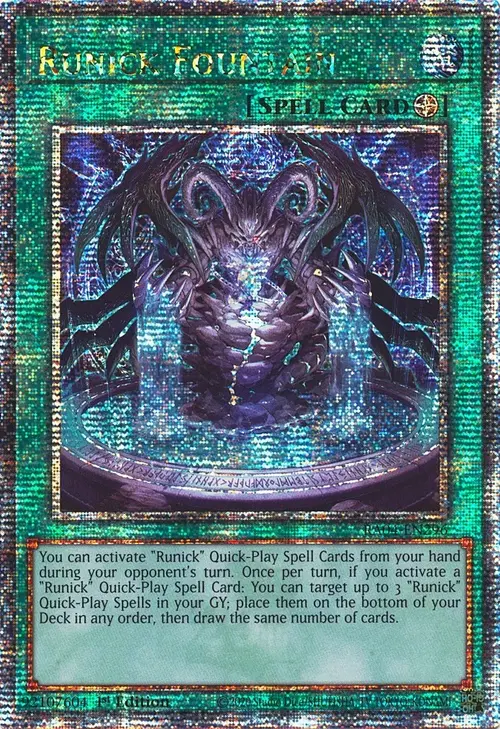 Runick Fountain Card Front