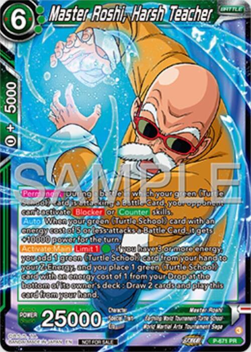 Master Roshi, Harsh Teacher Card Front
