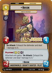 Bossk, Caza guiado por su instinto