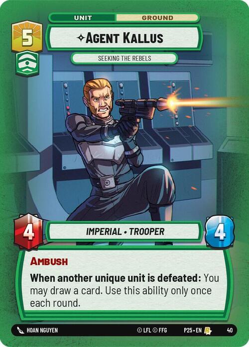 Agent Kallus, Seeking the Rebels Card Front
