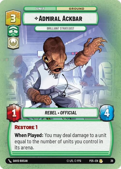 Ammiraglio Ackbar, Stratega Geniale Card Front