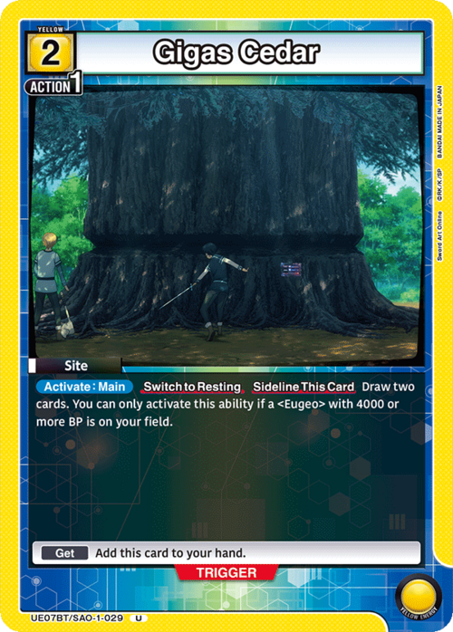 Gigas Cedar Card Front