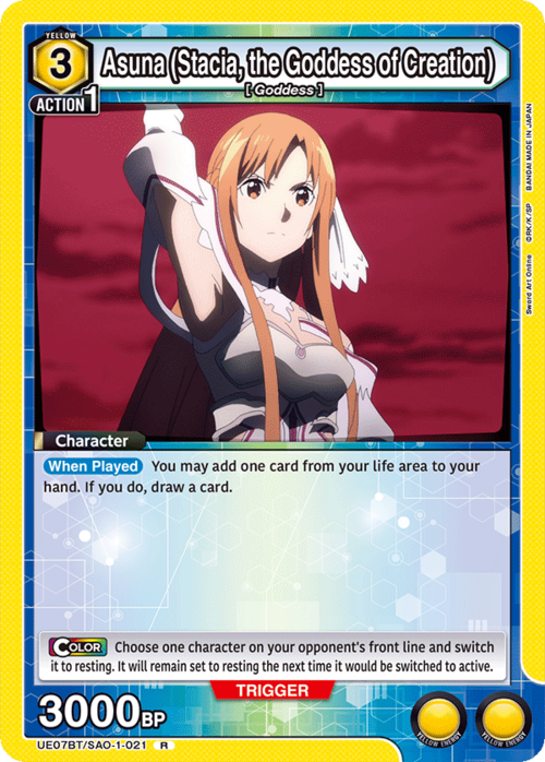 Asuna (Stacia, the Goddess of Creation) Card Front