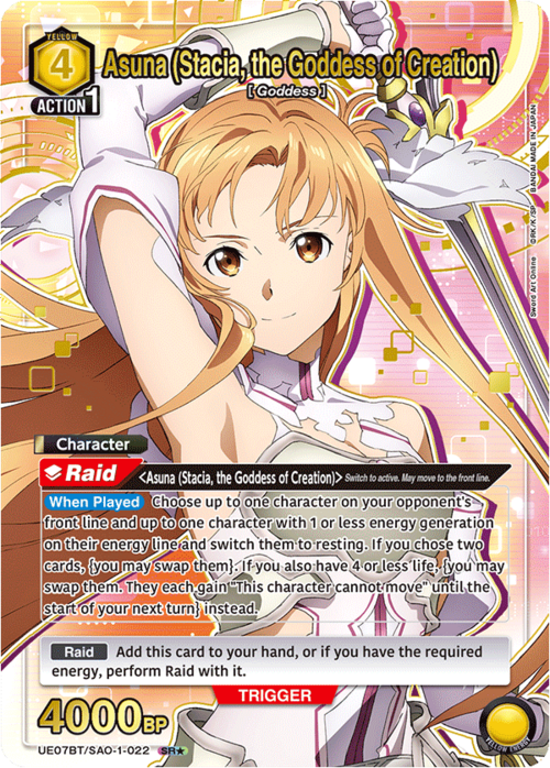 Asuna (Stacia, the Goddess of Creation) Card Front