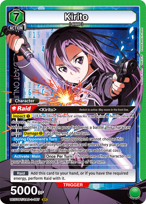 Kirito Card Front