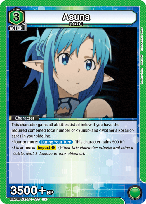Asuna Card Front