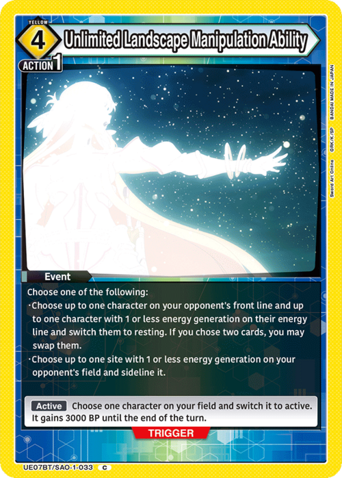 Unlimited Landscape Manipulation Ability Card Front