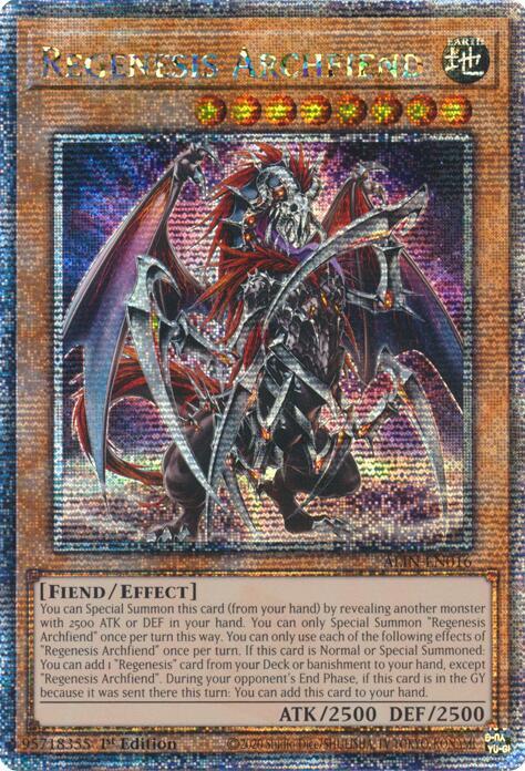Regenesis Archfiend Card Front