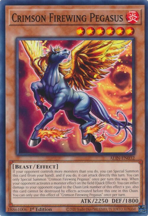 Crimson Firewing Pegasus Card Front