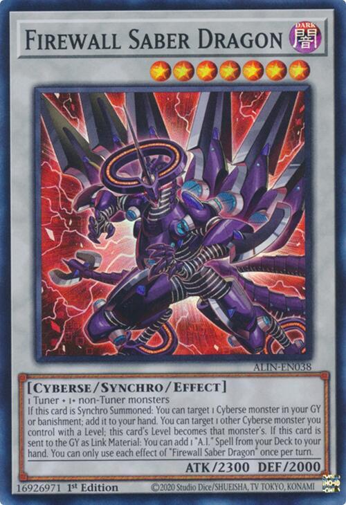 Firewall Saber Dragon Card Front