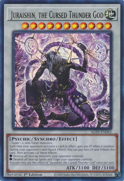 Juraishin, the Cursed Thunder God Card Front