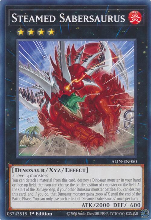 Steamed Sabersaurus Card Front