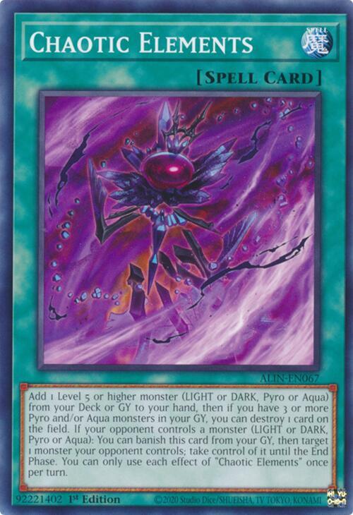 Chaotic Elements Card Front