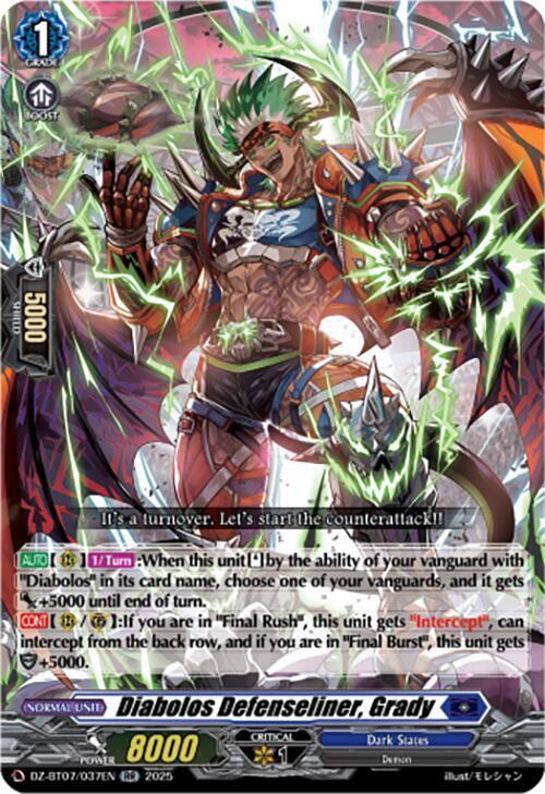 Diabolos Defenseliner, Grady Card Front