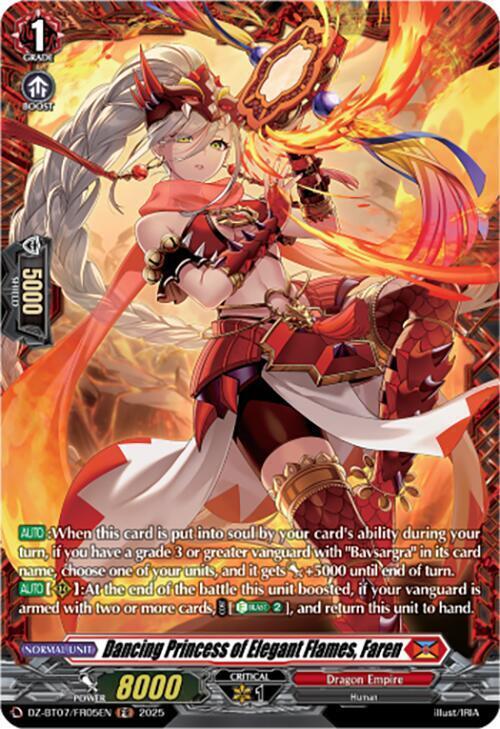 Dancing Princess of Elegant Flames, Faren Card Front