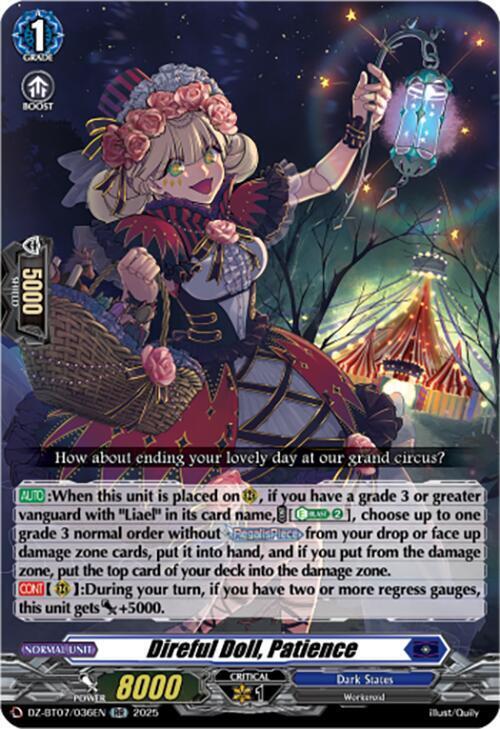 Direful Doll, Patience Card Front