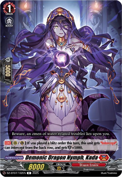 Demonic Dragon Nymph, Kada Card Front